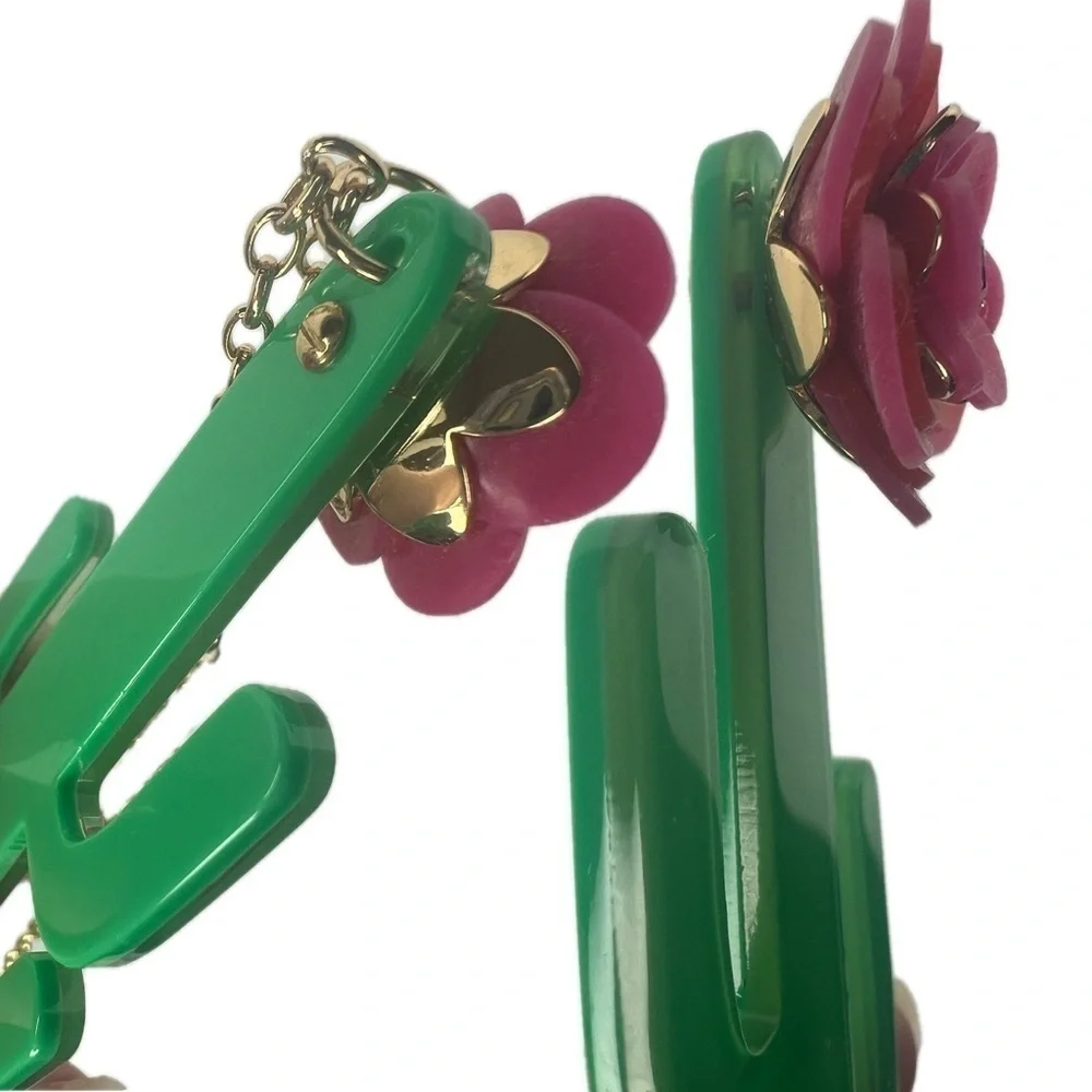 Kate Spade Scenic Route Cactus Acrylic Rare Novelty Necklace